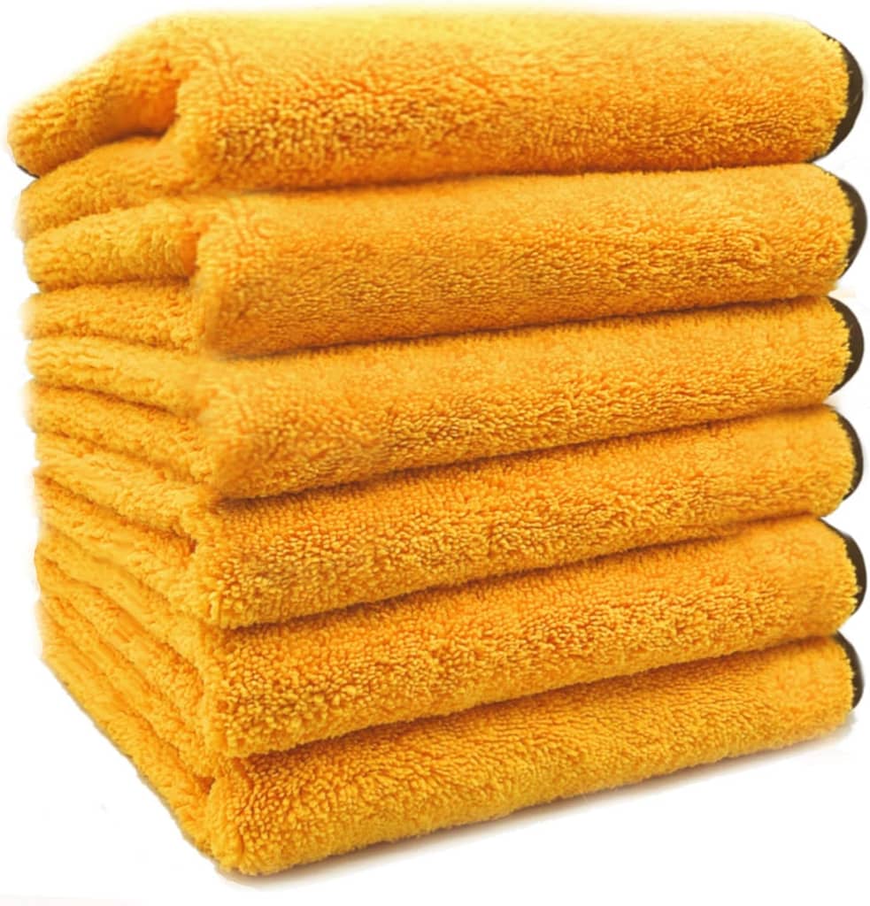 Solid Plush Microfiber Cleaning Cloth Towel for Car